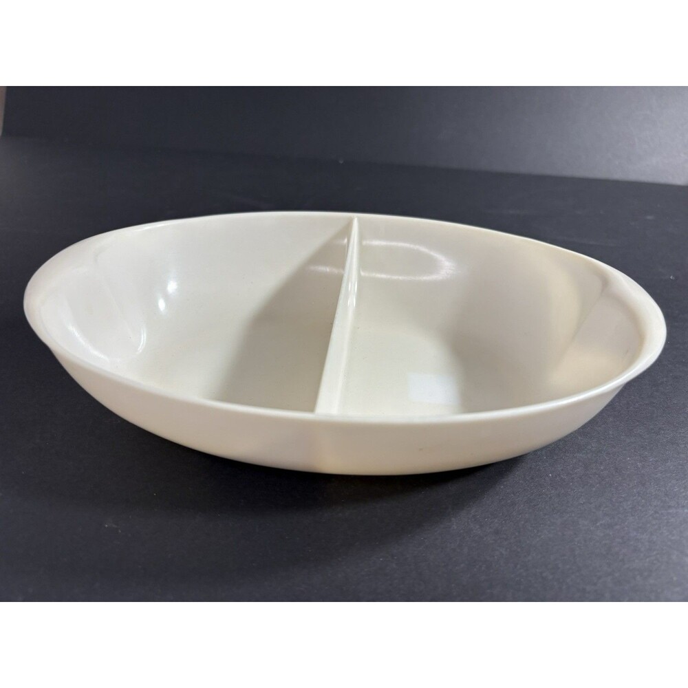 Vintage Lenox Ware White Divided Dish 11” Bowl with Handles